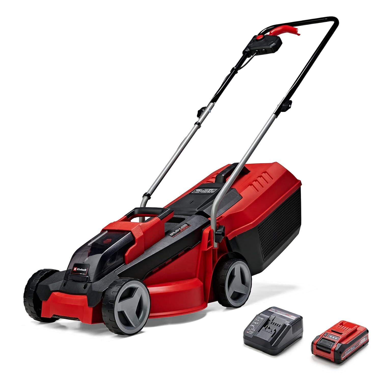 71kkpe71wtL._SL1500_.jpg Power X-Change 18/30 Cordless Lawnmower with Battery and Charger – 18V, Brushless Motor, 30cm Cutting Width, 25L Grass Box, 3 Cutting Heights – GE-CM 18/30 Li Battery… - Image 1