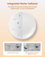 2025 NEW Upgraded Table Top Dishwasher with Water Softener and Enhanced Energy Efficiency, Portable Dishwasher with 8 Wash Programs, Child Lock & Delayed Start Function, No… - Image 3