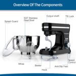 Vospeed Stand Mixer,5 Quarts 8-Speed 1000W Tilt-Head Food Mixer - Image 5