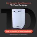 CFSD4510WH 45cm Wide Freestanding Slimline Undercounter Dishwasher, 6 Programme Settings with Eco Mode, 10 Place Settings – in White - Image 5