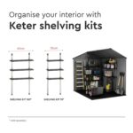 Keter Darwin Outdoor Apex Double Door Garden Storage Shed 6 x 8ft Grey Evotech+ Wood Look and Feel | Fade Free | All Weather Resistant | Safe and Secure | Zero Maintenance | 15… - Image 7