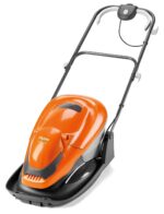 EasiGlide 330 V Hover Collect Lawn Mower – 1700 W Motor, 33 cm Cutting Width, 20 Litre Grass Box, Folds Flat, 10 m Cable Length, Orange and Grey