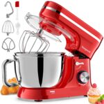 Vospeed Stand Mixer, 4.5L+5L Bowls 8-speed 1000W Tilt-Head Food Mixer for Baking, Kitchen Electric Mixer with Dough Hook, Whisk, Beater, Splash Guard (Bule) - Image 8