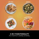 Air Fryer PRO 4.7L, Single Drawer, 4-in-1, Air Fry, Roast, Reheat, Dehydrate, Cooks 1-2 Portions, Digital, Cook From Frozen, Non-Stick Drawer & Crisper Basket, 2000W,… - Image 4