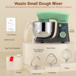 Vezzio Small Stand Mixer,1500W 10-Speed Food Mixers For Baking, 5.5L Dough Mixer,Easy to use and Lightweight,Food Mixer For Baking,Cake And Most Home Cooks(GreenGray) - Image 7