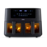 Vizion 9L Dual Basket Air Fryer with Digital Control Panel, 8 Cooking Pre-sets, Sync Function & Match Cook Function, Shake Reminder, 2400W, Black, T17177 - Image 8