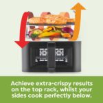 Salter VertiCook View Stackable Air Fryer – Vertical Double Drawer, Cook On 4 Levels, XL 9L Capacity – 2 x 4.5L Baskets, 2 Drawers & 2 Racks, Space Saving, 12 Functions, Sync &… - Image 10