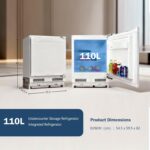 110L Integrated Under Counter Fridge, UnderCounter Larder Fridge, Reversible Door, Direct Cooling, Led Light, Mechanical Temperature Control, Adjustable Levelling Legs,… - Image 3