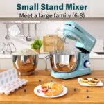 Vospeed Stand Mixer, 4.5L+5L Bowls 8-speed 1000W Tilt-Head Food Mixer for Baking, Kitchen Electric Mixer with Dough Hook, Whisk, Beater, Splash Guard (Bule) - Image 7