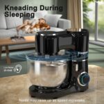 Vospeed Stand Mixer 8L Cake Mixer Electric Kitchen Food Mixer with Stainless Steel Bowl, Beater, Dough Hook, Whisk for Baking, Dishwasher Safe (Black) - Image 6