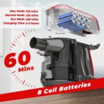 Akitas V10A Cordless Vacuum Cleaner 450W BLDC Motor 45kPa Suction 60min Runtime Lightweight Stick & Handheld LED Power Brush with Green Light Tangle-Free Ideal for Carpet Hard… - Image 3