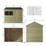 WALTONS 8 x 6 Overlap Storage Shed | Reverse Apex Roof | 7mm Overlap Cladding - Image 3