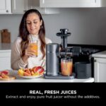 Cold Press Juicer Machine with 700ml Jug & 1.1L Pulp Container, Make Fresh Juices, Drinks & Wellness Shots, Compact, Dishwasher Safe & Removeable Parts, Grey JC151UK - Image 9
