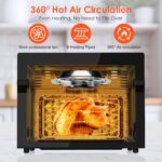 30L Air Fryer Oven XXL with Rotisserie, Mini Oven with 20 Programs, 9 Accessories, 360°Hot Air Circulation Technology, LED Touchscreen, Double-layered Glass Door, Recipe Book - Image 3