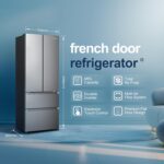 Door Fridge Freezer 485L, Total No Frost, Silver, 69.4D x 70.4W x 200H cm, E Rated - Image 2