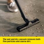 Kärcher Wet and Dry Vacuum Cleaner WD 2 Plus, blowing function, power: 1000w, incl. cartridge filter, floor and crevice nozzle, Yellow, plastic container: 12 l, suction hose: 1.8 m - Image 4