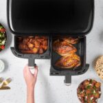 Hobbs Dual Air Fryer 9L Rapid Airfryer [Dual Basket/Zone, Low-Noise, 9 Programs] satisfry (Dishwasher safe drawers, Max 200℃, Oil Free Cooking, Roast, Bake, Grill, Keep… - Image 2