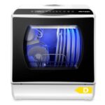 Mini Table Top Dishwasher – Upgraded 6 Programs Portable Countertop Dishwasher No Plumbing with 2 Water Supply Modes for Kitchen Apartment Outdoor – with Baby Care Mode