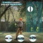 Pole Hedge Trimmer & Chainsaw Set, 2 * 4.0Ah Battery Rechargeable 7.05Ft Extension Pole 550W Pure Copper Motor 0-135° Adjust Angle Long Reach Trimmer Pruning Branch for… - Image 3