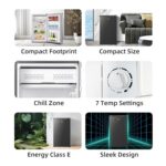 CSF101D4EU, Under Counter Fridge, 92L, 7 Temp Settings, Chill Zone, H831 x W474 x D447(mm), Reversible Door, Adjustable Shelves, Sleek Design, Black [Energy Class E] - Image 3