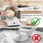 7L Stainless Steel Dough Mixer, Electric Stand Mixer with Thermostatic Fermentation, Intelligent Timer & Automatic Kneading, Dough Maker with Split Design and Scale Scraper for… - Image 4