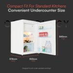 UCIB113WH 55cm Freestanding Undercounter Fridge,113 Litre Capacity with Adjustable Temperature Control and Ice Box in White - Image 4