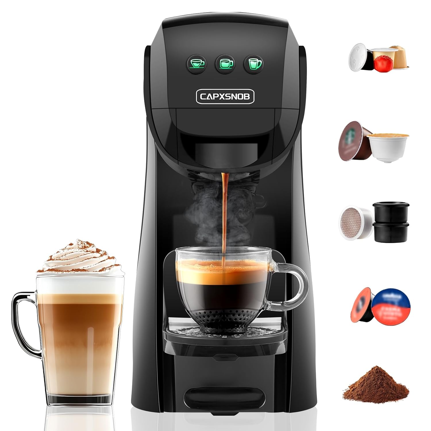 71rIVgmGKL._SL1500_.jpg Warriors1 5 in 1 Pod Coffee Machines for Nespresso Original, Dolce Gusto - Image 1