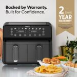9L Dual Zone Air Fryer – 8 in1 Cooking Functions – 2700W Energy-Saving Cooker – Extra-Large Capacity for Healthy Meals – Roast, Bake, Dehydrate, Reheat,- Family Size… - Image 6