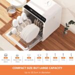 Table Top Dishwasher 6 Programs Mini Dishwasher with Touch Control, Auto-drying, Baby Care & Fruit Wash, Perfect for Small Families, Couples - Image 3