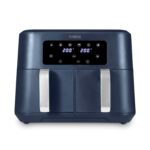 T17137CMNB Vortx 8.5L Dual Basket Air Fryer with Dual Cook Function, 2400W, Midnight Blue & Chrome