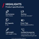 Hoover HF1 Plus Pet Cordless Stick Vacuum Cleaner with Anti Hair Wrap, Turbo Suction Mode, Up to 45min Runtime, with Motorised Pet Tool, Multi-Floor Nozzle and Crevice Tool… - Image 2