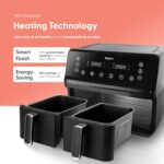 9L Dual Zone Air Fryer – 8 in1 Cooking Functions – 2700W Energy-Saving Cooker – Extra-Large Capacity for Healthy Meals – Roast, Bake, Dehydrate, Reheat,- Family Size… - Image 2