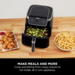 Air Fryer PRO 4.7L, Single Drawer, 4-in-1, Air Fry, Roast, Reheat, Dehydrate, Cooks 1-2 Portions, Digital, Cook From Frozen, Non-Stick Drawer & Crisper Basket, 2000W,… - Image 3