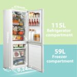 RCB169WH2(E) 70/30 Freestanding Fridge Freezer, 150 cm Height, 174 L Capacity with 59L 4-Star Freezer, Low Frost, Adjustable Thermostat, LED Light, Low Noise, White - Image 2