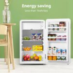 RCD93WH2UKRT(E) Under Counter Fridge Only, 93L Retro Freestanding Fridge with Chiller Box, Adjustable Thermostats, LED light, White - Image 4