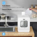2025 NEW Upgraded Portable Dishwasher No Plumbing Table Top Dishwasher with 5L Tank, 9 Programs, 37 * 50cm Ultra-Narrow & Deep Design, 1-24H Delay Start & 360° Dual… - Image 6
