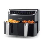 EK4548 Dual Air Fryer – Double Drawer, 2 XL Non-Stick Cooking Trays, Sync & Match Cook Function, Independent Cooking, 8.2L, Sensor Touch Display, 12 Presets, Oil Free,…