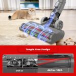 Akitas V10A Cordless Vacuum Cleaner 450W BLDC Motor 45kPa Suction 60min Runtime Lightweight Stick & Handheld LED Power Brush with Green Light Tangle-Free Ideal for Carpet Hard… - Image 4