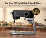 Full Metal Stand Mixer, 5L Kitchen Food Mixer for Baking with Stainless Steel Dough Hook, Whisk, Beater, Flexible Beater, Universal Attachment Hub, 8 Speeds & Timer Function… - Image 2