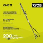 ONE+ 18V OPT1845 Cordless Pole Hedge Trimmer, 45cm Blade (Body Only) - Image 3