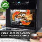 Breville Halo Rotisserie Air Fryer | Digital Extra Large Air Fryer Oven | 10 L | FryBake & Dehydrate | 2000 W | Energy Efficient | Black and Grey [VDF127] - Image 2