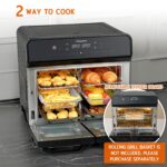 22L Dual Zone Air Fryer Oven With Rotisserie,Large Double Air fryers Mini Ovens Digital 2400W 10 in 1 Airfryer Countertop Convection Oven electric and… - Image 4