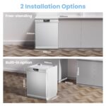 with 13 Place Settings, New Upgraded Full Size Dishwasher 60cm Width, CDWPF1301PWD-UK, Auto Door Open Drying, Quick Wash, Hygiene Wash, Delay… - Image 4