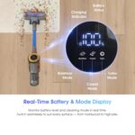 Cleaner,Stick Vacuum 45KPA/450W/60min,Wall-mounted Charging/V-shaped Anti-Tangle,with Self-standing Function and Removable Battery,Vacuum Cleaner for Pet… - Image 3