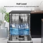 HS622E90BUK Freestanding Standard Dishwasher 85cm High – E Rated, Black, 24 x 23 x 33 inches (L x W x H) [Energy Class E] - Image 9