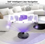 MONSGA Robot Vacuum with Mop, 7000Pa Powerful Suction, Lidar Navigation Robotic Vacuum with 3.5L Self-Empty Station, 180mins Runtime, APP/Remote/Voice Control, for Hard Floors… - Image 4