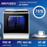 Mini Table Top Dishwasher – Upgraded 6 Programs Portable Countertop Dishwasher No Plumbing with 2 Water Supply Modes for Kitchen Apartment Outdoor – with Baby Care Mode - Image 8