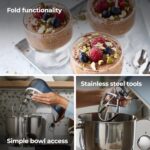 Stand Mixer ‎KMX760ABL for Baking, Stylish Kitchen Mixer with K-beater, Dough Hook and Whisk, 5 L Stainless Steel Bowl, Removable Splash Guard, 1000 W, Editions Blue - Image 4
