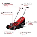 Power X-Change 18/33 Cordless Lawnmower With Battery and Charger – 18V, Brushless Motor, 33cm Cutting Width, 30L Grass Box, 5 Cutting Heights – GE-CM 18/33 Li Battery… - Image 3