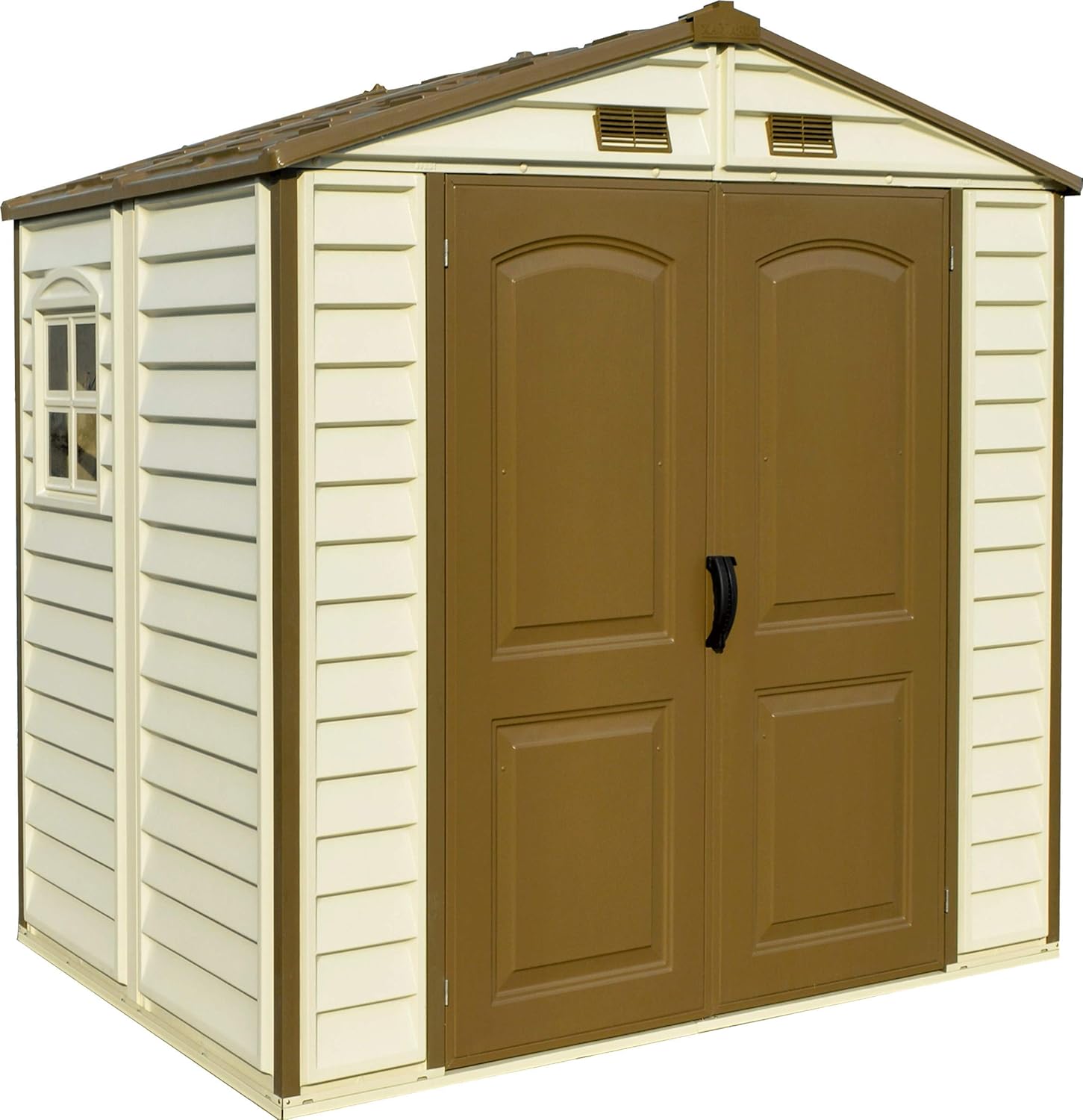 814yuuO74FL._SL1500_.jpg StoreAll 8 x 6 (4.12 m2) Plastic Garden Storage Shed with 1 Fixed Window & Metal Foundation Kit, Strong Metal Roof Structure Fire Retardant and Maintenance-Free Storage… - Image 1